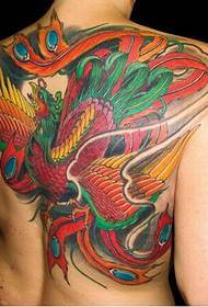 kanak-kanak lelaki belakang warna HD warna tato phoenix tatu