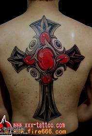 Model Assetin's Soul Ruby Cross Tattoo