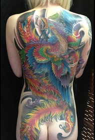 amantombazane emuva amahle amafashini abukeka e-back-back phoenix tattoo izithombe