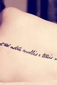 ragazze indietro belle bellissime poesie inglesi Immagine del tatuaggio