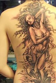 seksikäs kauneus takaisin kaunis alaston kauneus tatuointi kuva