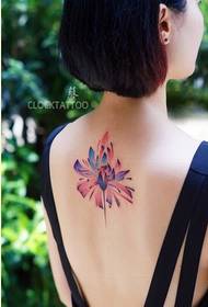 moda virinoj reen bela koloro lotuso tatuaje bildo