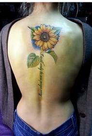 ritornu femina bella bella tatuaggio di girasole giapponese