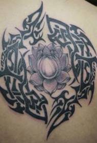 Efterkant totem fisk tattoo patroan