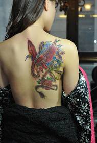 bellezza indietro solo bella immagine del modello del tatuaggio Phoenix