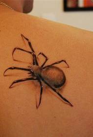Man tillbaka klassisk mode spindel tatuering mönster