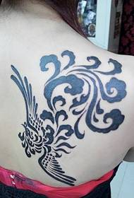 Zréck Phoenix kleng frësch Tattoo Foto Bild