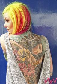 Schönheit zurück Persönlichkeit Mode Tattoo Bild Bild