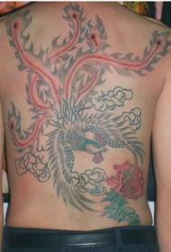 inapoi moda clasica cu aspect binefăcută cu tatuaj phoenix