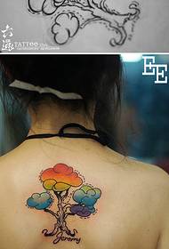 Mini tatuaggio arcobaleno carino