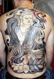I ragazzi tornano classici come le belle foto di tatuaggi religiosi di loto
