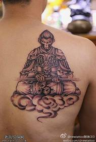 nazaj Sun Wukong tatoo vzorec