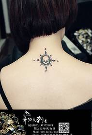 Tatu Kecantikan - Tattoo Compass Leher