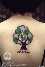 Terug Baby Baby Tree Tattoo patroon