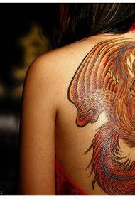 Golden Phoenix tattoo pattern