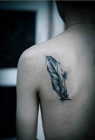 προσωπική πίσω μόδα όμορφη εικόνα τατουάζ φτερό εικόνα