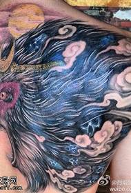 Back sun Wukong-tatoo-patroon
