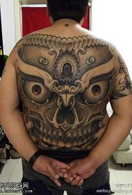 Pattern ng tattoo ng skull sa mukha
