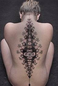grožis nuogas nugaros tatuiruotės modelio įvertinimas paveikslas