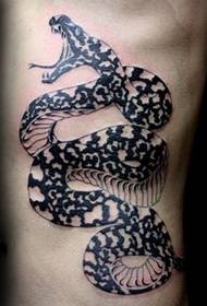 otvorené ústa veľký had tetovanie vzor obrázok