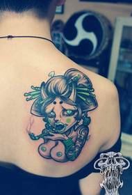 Ženska umjetnost sa duhom na leđima 妓 tetovaža djeluje po tetovaži