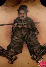 Hoʻohana nā Back tattoo Chaplin
