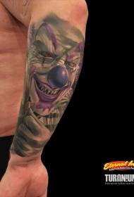 Mali krak ilustracija stil zli klaun tetovaža uzorak