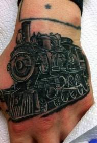 Paže černé šedé lokomotivy tetování vzor