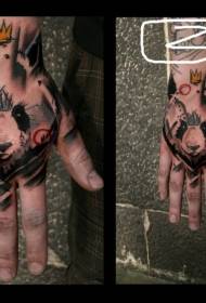 Njia ya nyuma ya rangi ya mfano wa mtindo wa tattoo