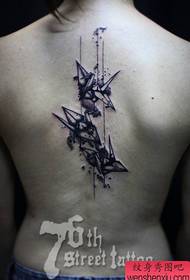 Izvrsni popularni uzorak za tetovažu papirnih dizalica