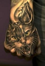 Men tounen tounen chat sureèl ak modèl tatoo zo bwa tèt