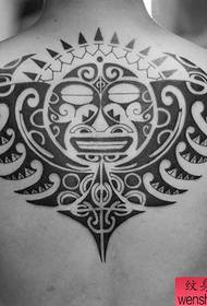 Tattoo show, recommend a back Maya totem tattoo work