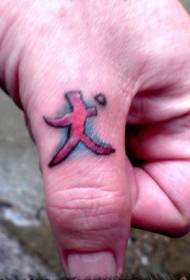 Китайски татуиран модел на татуировка с китайски пръст