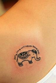Tetoválás show, javasolja a nő hátul rajzfilm tetoválás ikonra