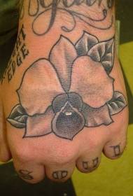 Črni orhidej roko nazaj tatoo vzorec