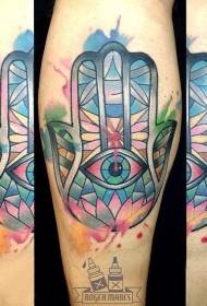 Mtindo wa maji ya kidini ya mtindo wa tattoo ya maji