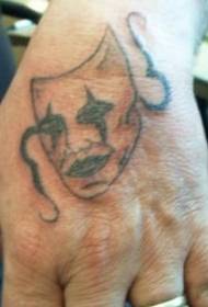 Tatuaggio maschera carnevale semplice e discreto a mano