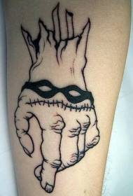 Naoružajte minimalistički uzorak tetovaže križnog prsta