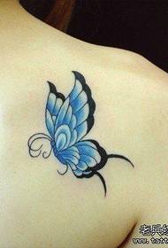 Piccoli tatuaggi creativi con farfalla posteriore fresca