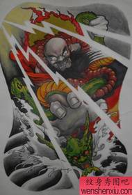 Motivo tatuaggio schiena intera: immagine tatuaggio tatuaggio drago drago arhat schiena piena