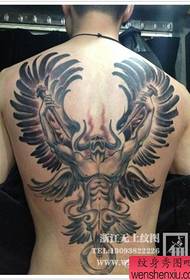 Lalake pabalik popular na cool na pattern ng tattoo ng demonyo