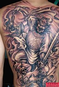 Motivo tatuaggio posteriore: foto di modelli di tatuaggio campana con schiena piena prepotente classici (boutique)