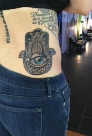 Cintura misteriosa de tatuaje de man de Hamsa