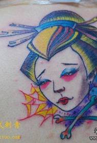 Motif de tatouage d'art japonais de couleur arrière