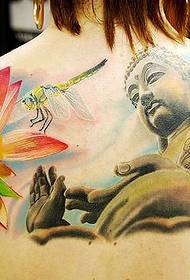 Taustatatuointikuvio: takaväri lotus buddha Buddha -kuvan tatuointikuvio