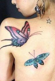 Красота назад бабочка татуировки