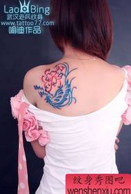 Ljepota pozadinske boje totem Phoenix tetovaža uzorak