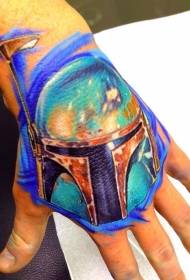 Devolver tatuaje casco cor estilo boba fett