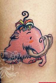 Uzorak tetovaže malog slona na gležnju