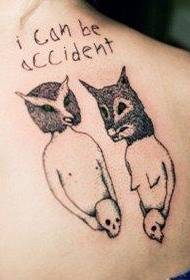 Mazi, svaigi vilkaču muguras tetovējumi